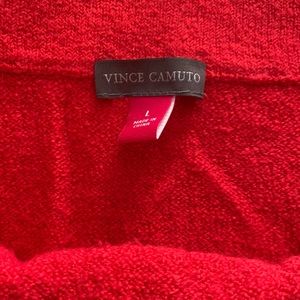 RED SWEATER OFF THE SHOULDER